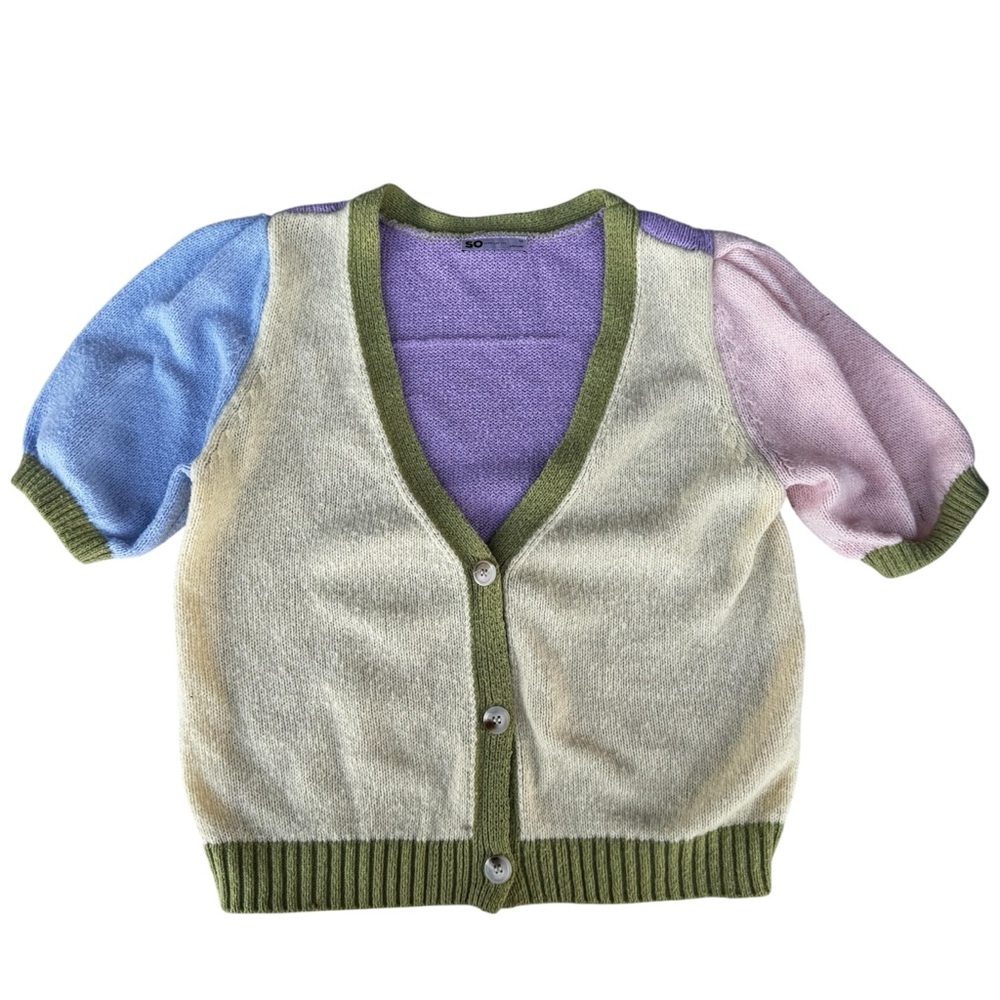 Y Med SO Color Block Cardigan